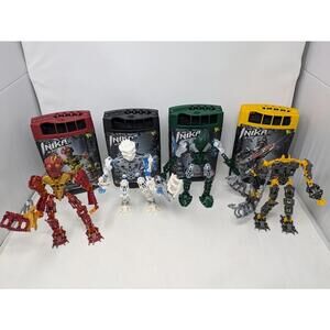 Bionicle Toa Inika Set of 4 : Canisters -Missing Weapons & Ammo